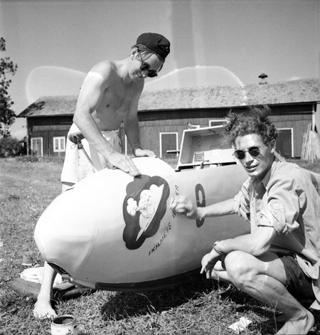 Weihe nr 9 "Molnets broder" med Sten Åke Olssons lag från F 9 Säve. Foto: Åke Ahlstrand, Specialfoto