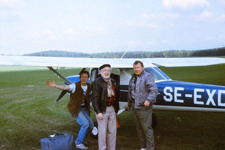 Polen 1991. Björn Åman t.v och Hans Åman i mitten. Foto via Björn Åman.