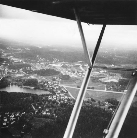 Vy över Borås 1946. Foto via Björn Åman.