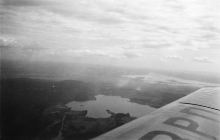Gränsen Sverige-Norge 11 maj 1949. (Klemm 35D SE-BPD tillhörde Y Hermansen i Växjö 1949 - 1950.) Foto via Björn Åman.
