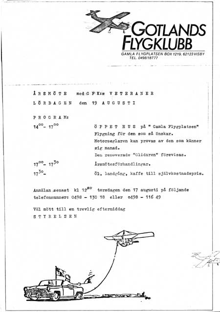 Troligen från 1989. Det året var 19 aug en lördag. Dokument via Kurt Bjärestig