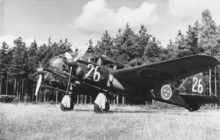 B 16 - Caproni, rätt säkert på F11 Nyköping. Foto via Kurt Bjärestig