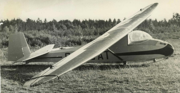 Gävlebygdens flygklubbs Grunau Baby SE-SAT.