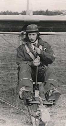 Hans startklar. På Sävare? Foto: Okänd via Hans Broberg.