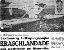 Jan Friman havererar. Från Nya Lidköpings-Tidningen.