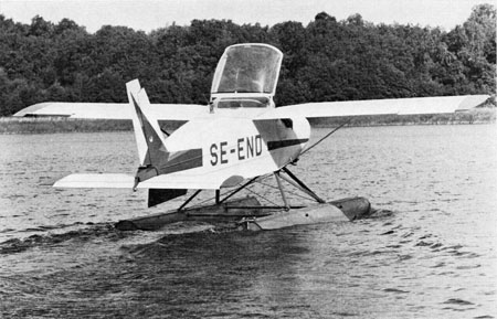 SE-END taxar in. Foto: Åke Åstrand i Flyg-Horisont 1966:8-9 sid 12