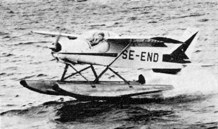 SE-END startar. Foto: troligen Lasses Foto, i Flyg-Horisont 1967:8 sid 12