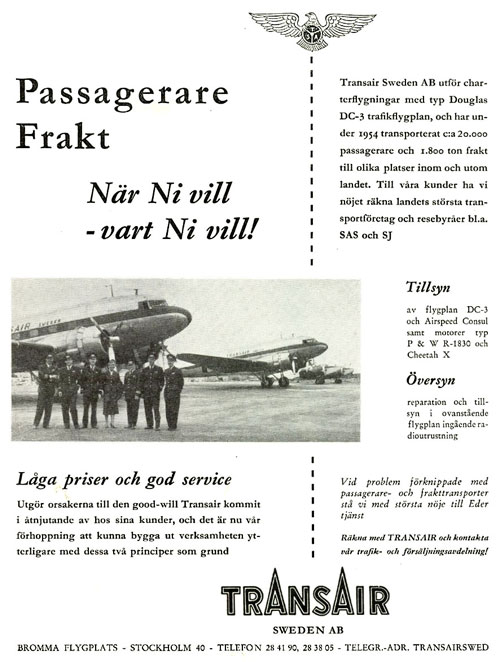 Sid 17: Annons för Transair.