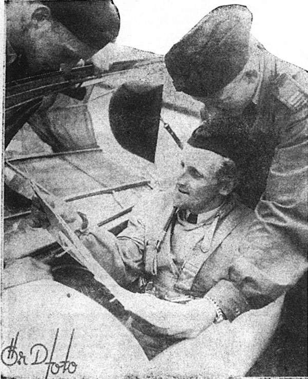 P. A. Andersson, nykorad svensk mästare och världsetta. Foto i Örebro Dagblad 14 jul 1947