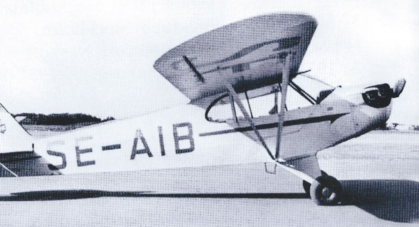 Sven Hidéns Cub SE-AIB. Plats okänd. Foto via Bo Hidén.