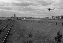 Över Pålsbodabanan. 1961. Foto: Lars Sandblom